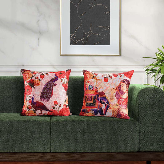 Digital Printed Dupion Cushion Covers-5269
