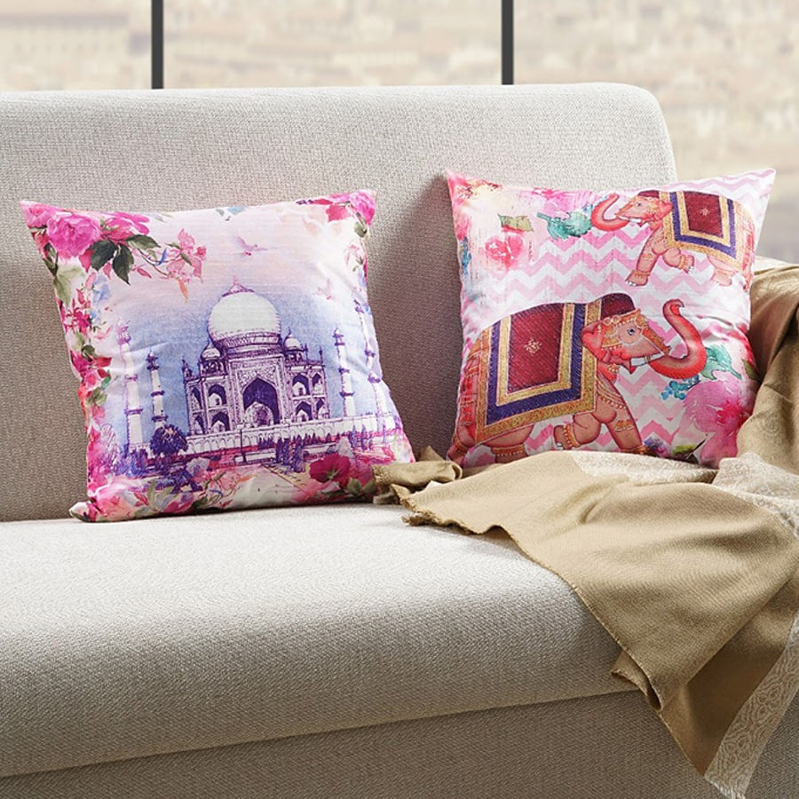 Digital Printed Dupion Cushion Covers-5271