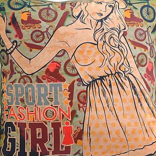 Fashion Girl Teens Cushion Cover (KCC-136)