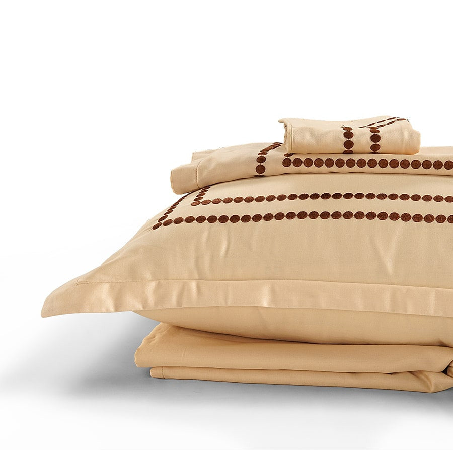 Tumble  Bedsheet with Embroidered Pillow Cover-3857