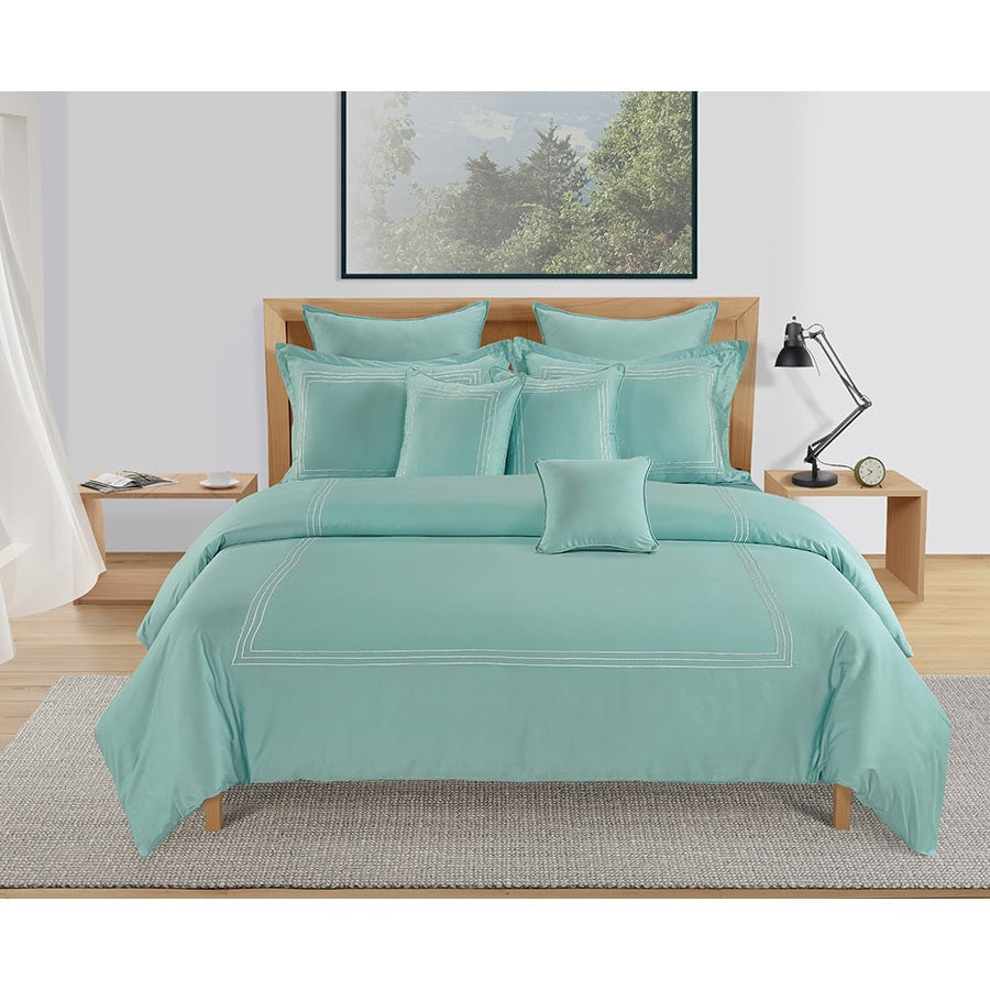 Pristine  Bedsheet with Embroidered Pillow Cover-3858