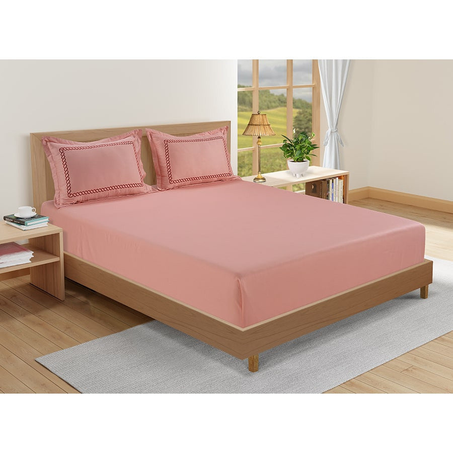 Artsy Bedsheet with Embroidered Pillow Cover-3859