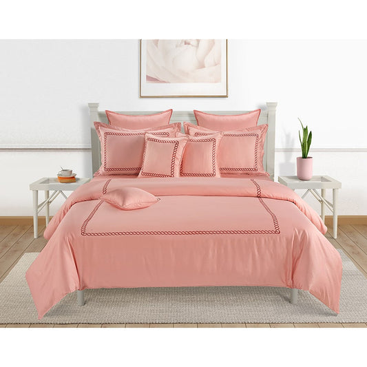 Artsy Bedsheet with Embroidered Pillow Cover-3859