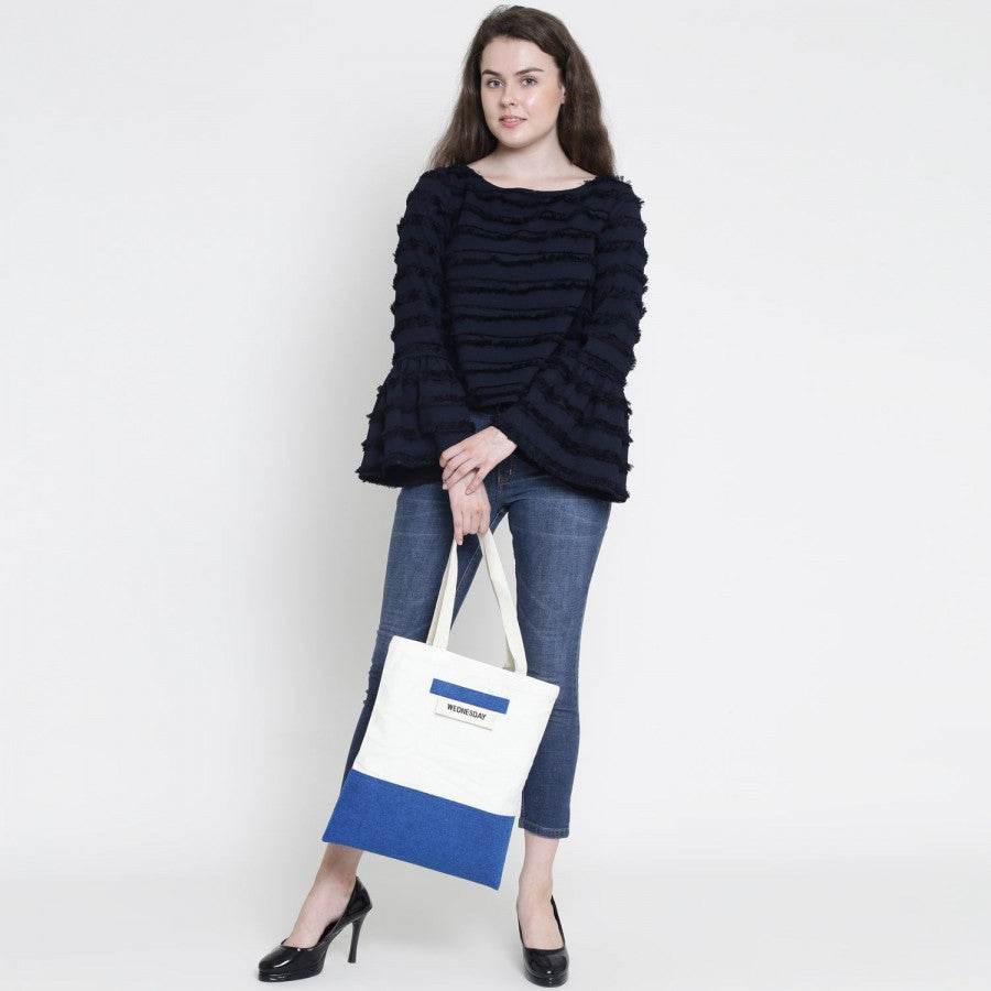 Felt Canvas Weekday Shopping Bag