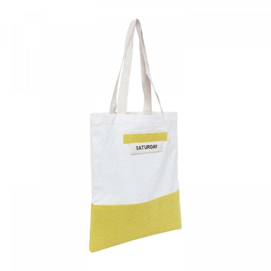 Felt Canvas Weekday Shopping Bag