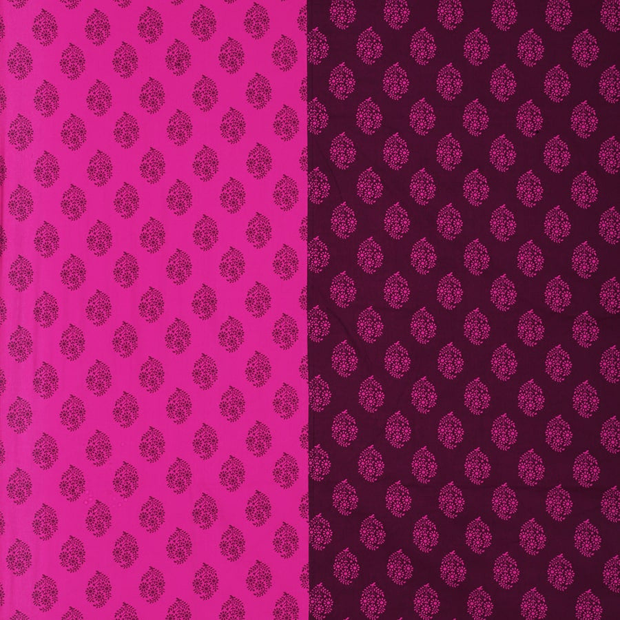 Pink Motif Bed Sheet - Shades of Paradise (D. No.3008)