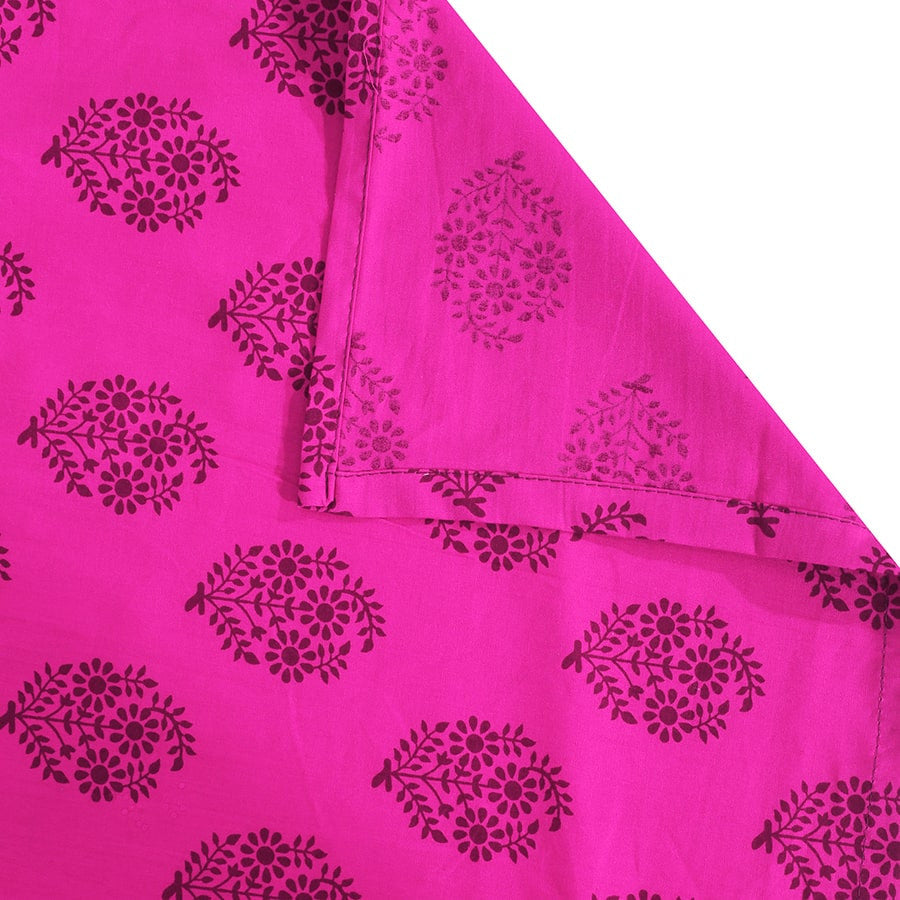 Pink Motif Bed Sheet - Shades of Paradise (D. No.3008)