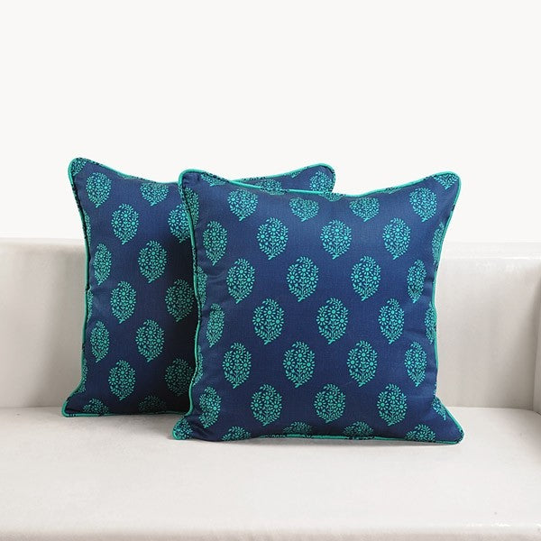 Turquoise Bouquets Printed Cushion Covers – 2008