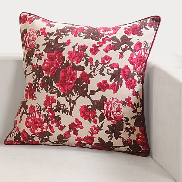 Cherry Roses Printed cushion covers 2712