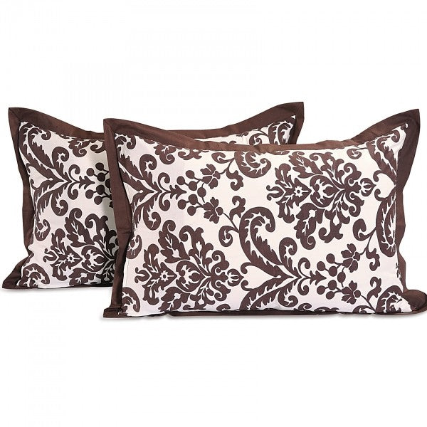 Chocolate Baroque Pillow Cover- 9009