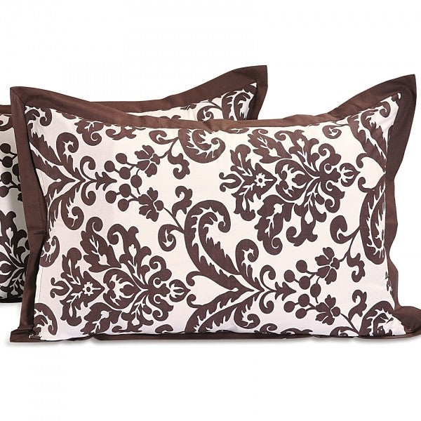 Chocolate Baroque Pillow Cover- 9009