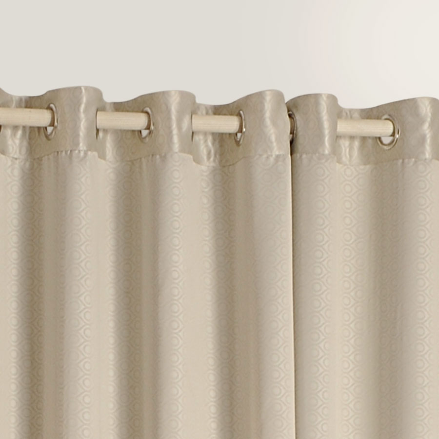 SHINY SILVER JACQUARD BLACKOUT CURTAINS- 2056