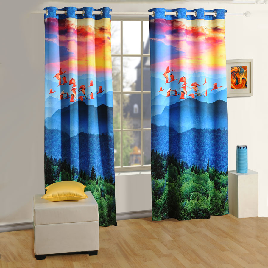 BIRDS LOUNGE CURTAINS-1103
