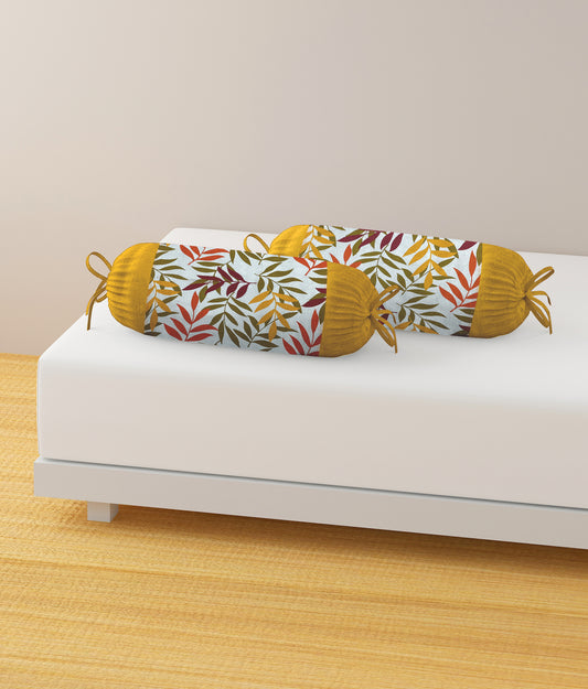 Yellow Leaves Bolster Cover - 5904