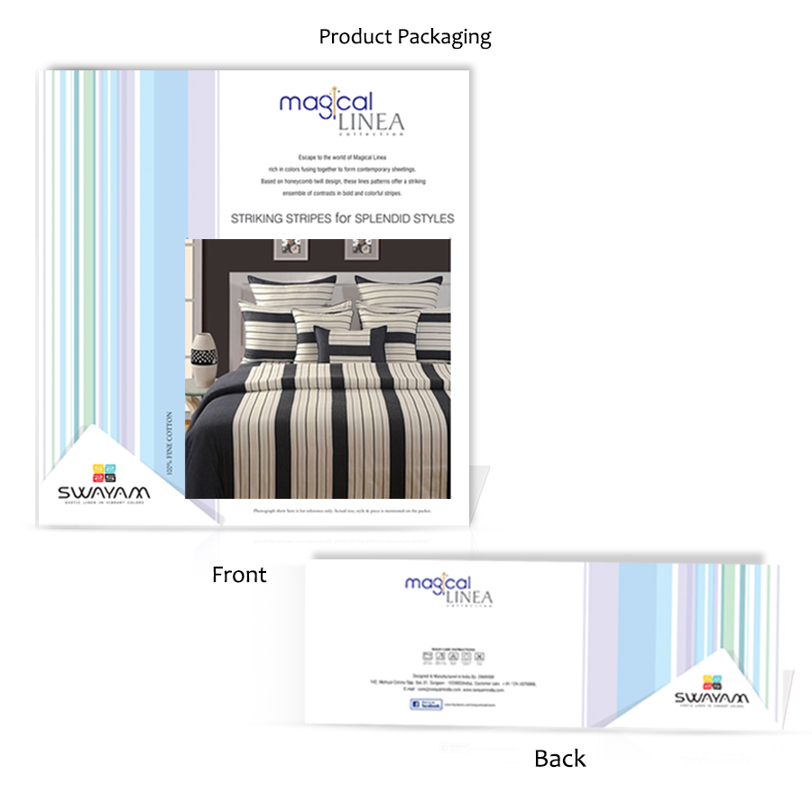 CLASSY BLACK MAGICAL LINEA BED SHEET -1602