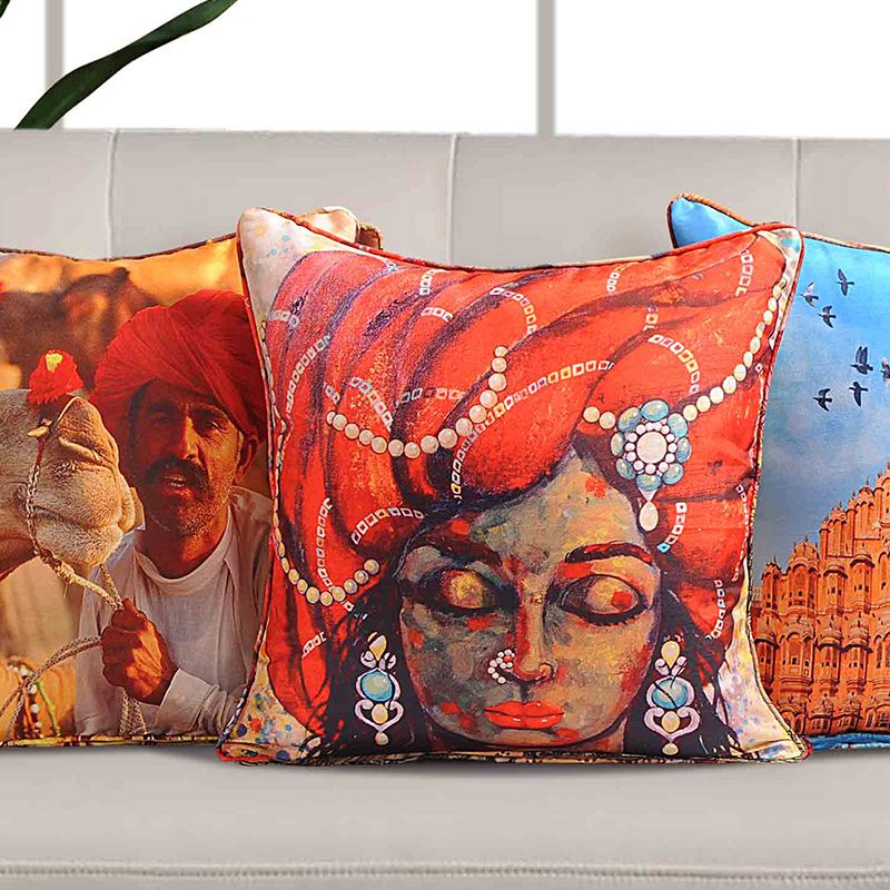 Ethnic Indian Theme Deco Cushion Cover - 1042 (Set of 5)