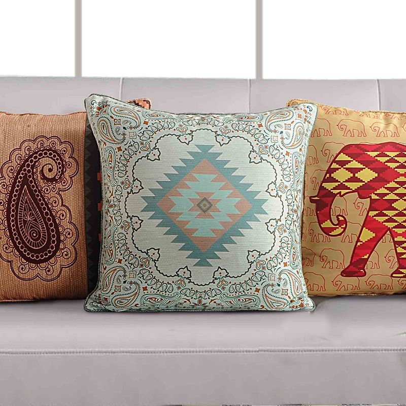 Ethnic Indian Themed Deco Cushion Covers 01 (Set of 6)