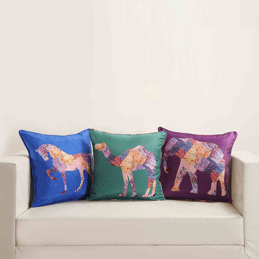 Folk Animal 3 Deco Cushion (Set of 3)