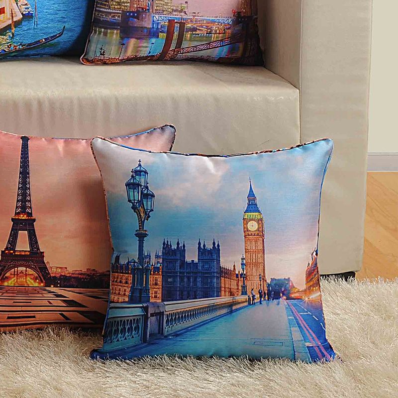 World City Theme Deco Cushion - 1043 (Set of 6)