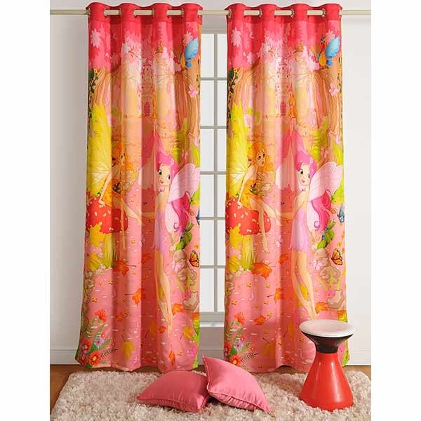 Pink Fairy Kids Curtains- Fairy Friends- 195