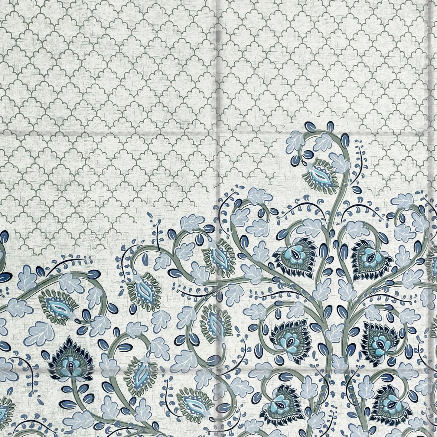 Blue Floral Printed Double Bed Dohar - Lightweight & Soft (90 × 100 Inches)