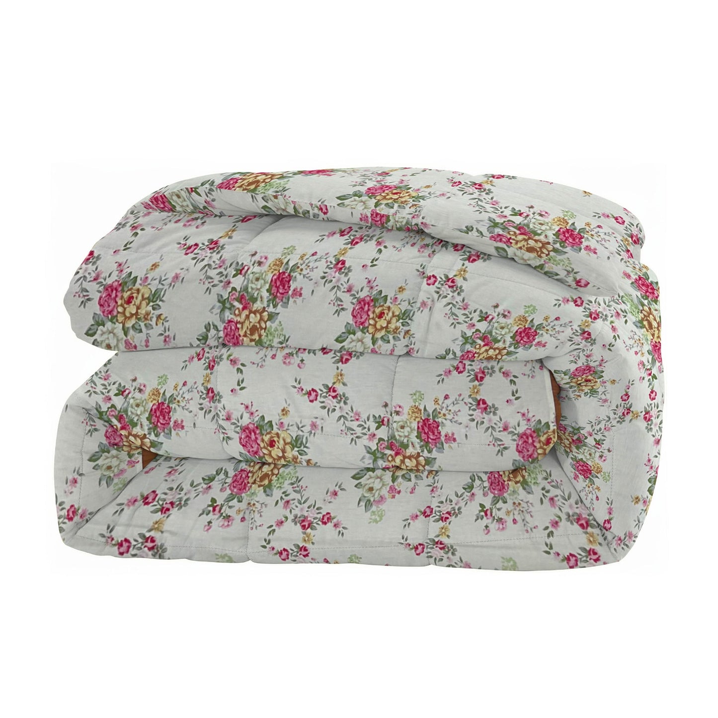 Pink Floral Printed Single Bed Dohar - Lightweight & Soft (60 × 90 Inches)