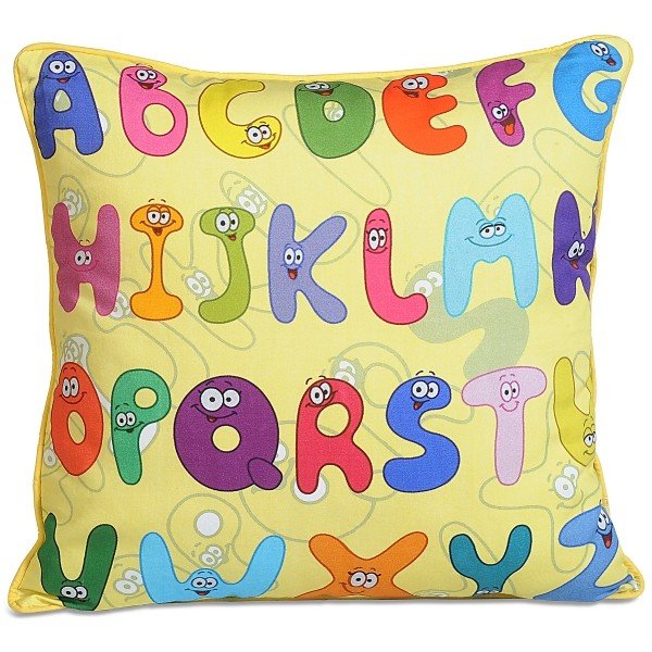 Alphabets Kids Cushion Cover- KCC-109 - Alphabets Kids Cushion Cover- KCC-109